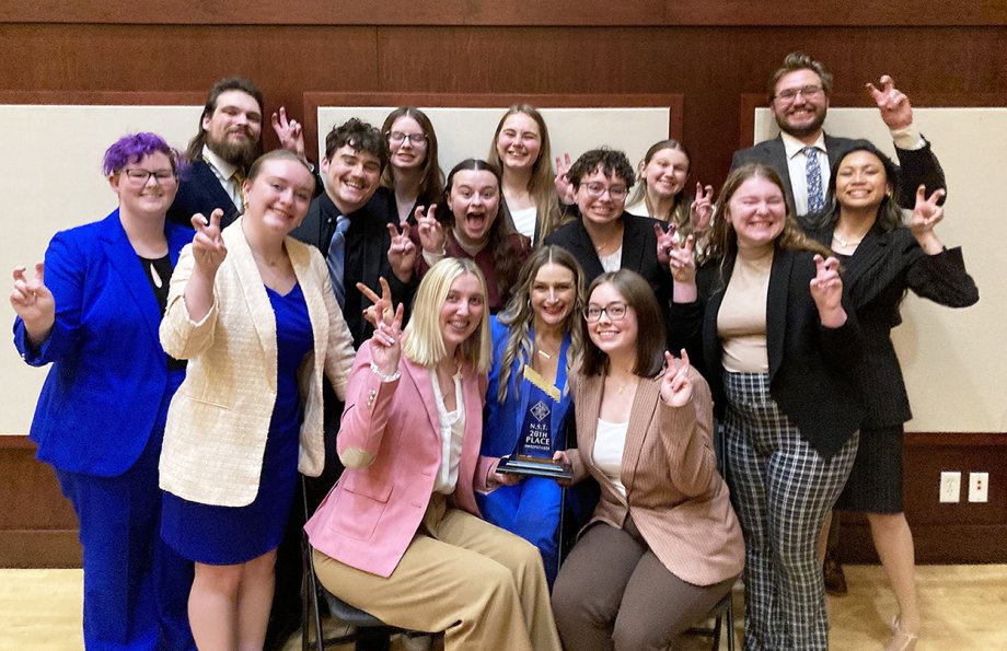 Jackrabbits Forensics claimed a 20th-place finish in the field of 60 teams at the American Forensic Association National Speech Tournament in April.