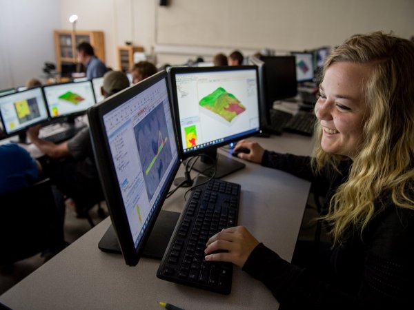 Ag Engineering student in Data Mapping class