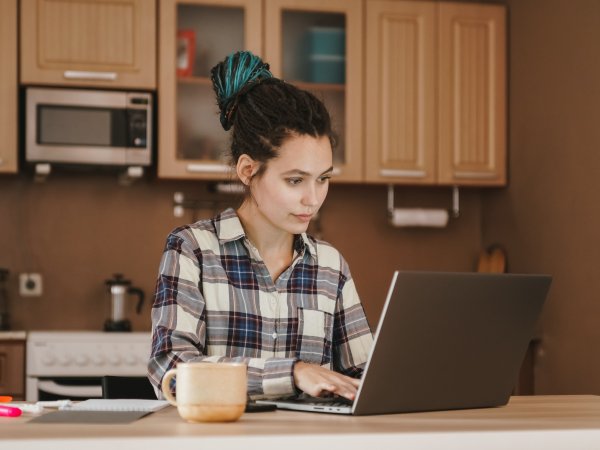 Female Student Studying