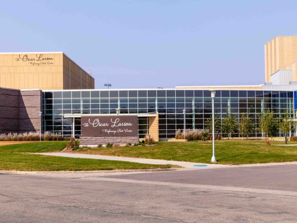 front of Oscar Larson building