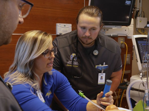 Respiratory Care Students hands-on learning