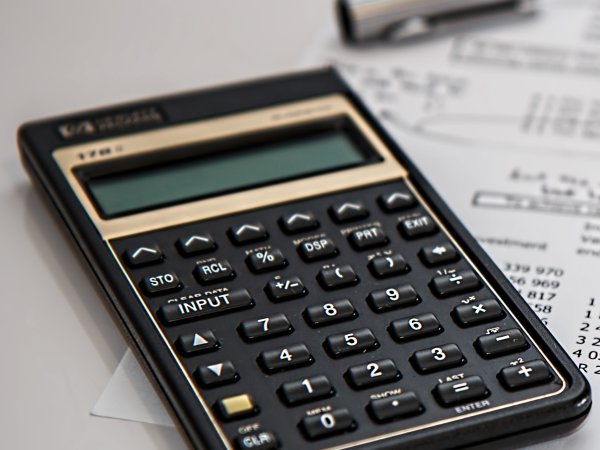 Calculator on the desk