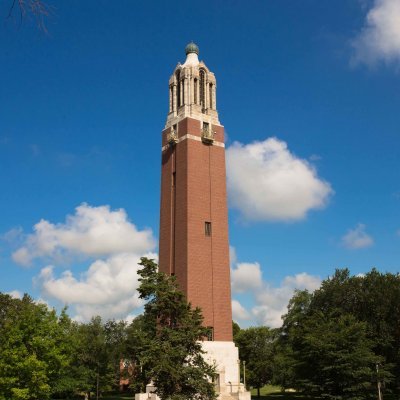 Campanile from behind Sylvan wall