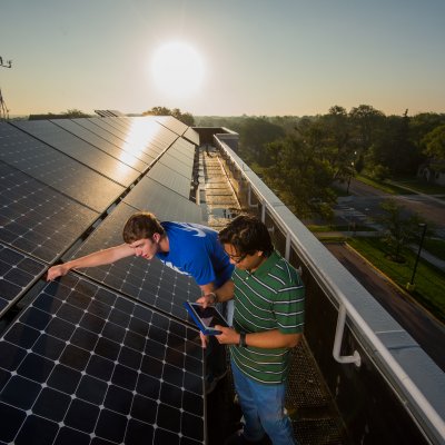 solar panels on Daktronics Engineering Hall