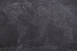 Black and grey map of the world