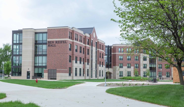 Ben Reifel Hall in the summertime