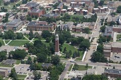 Aerial view of campus