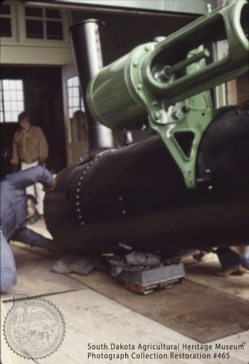 Case Steam Engine entering the Museum’s front doors