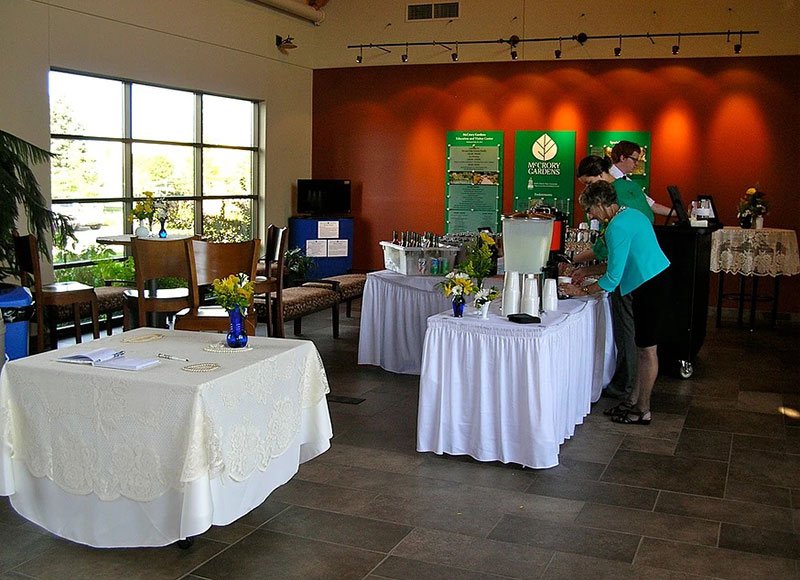 buffet area in foyer