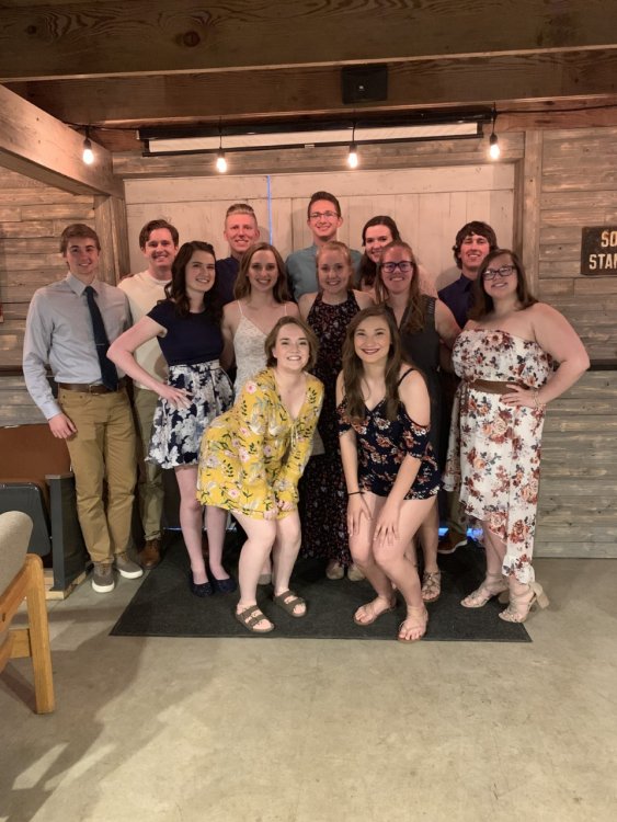 Students pose at formal