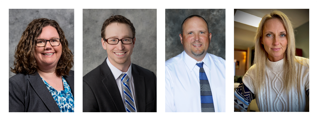 Headshots of the four 2021 Professional Staff Award Winners