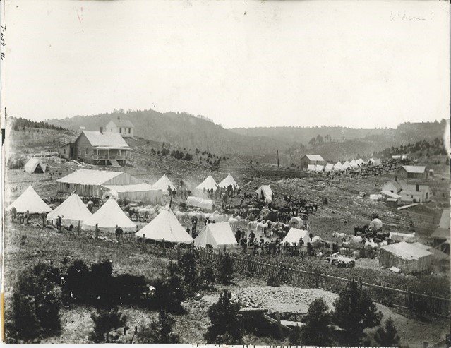 The Grand Army of the Republic reunion in Lead on Mill Street, 1900