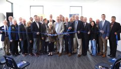 Group photo of ribbon cutting ceremony