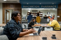 Students work in the Community Practice Innovation Center at SDSU.