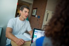 Student receiving advising